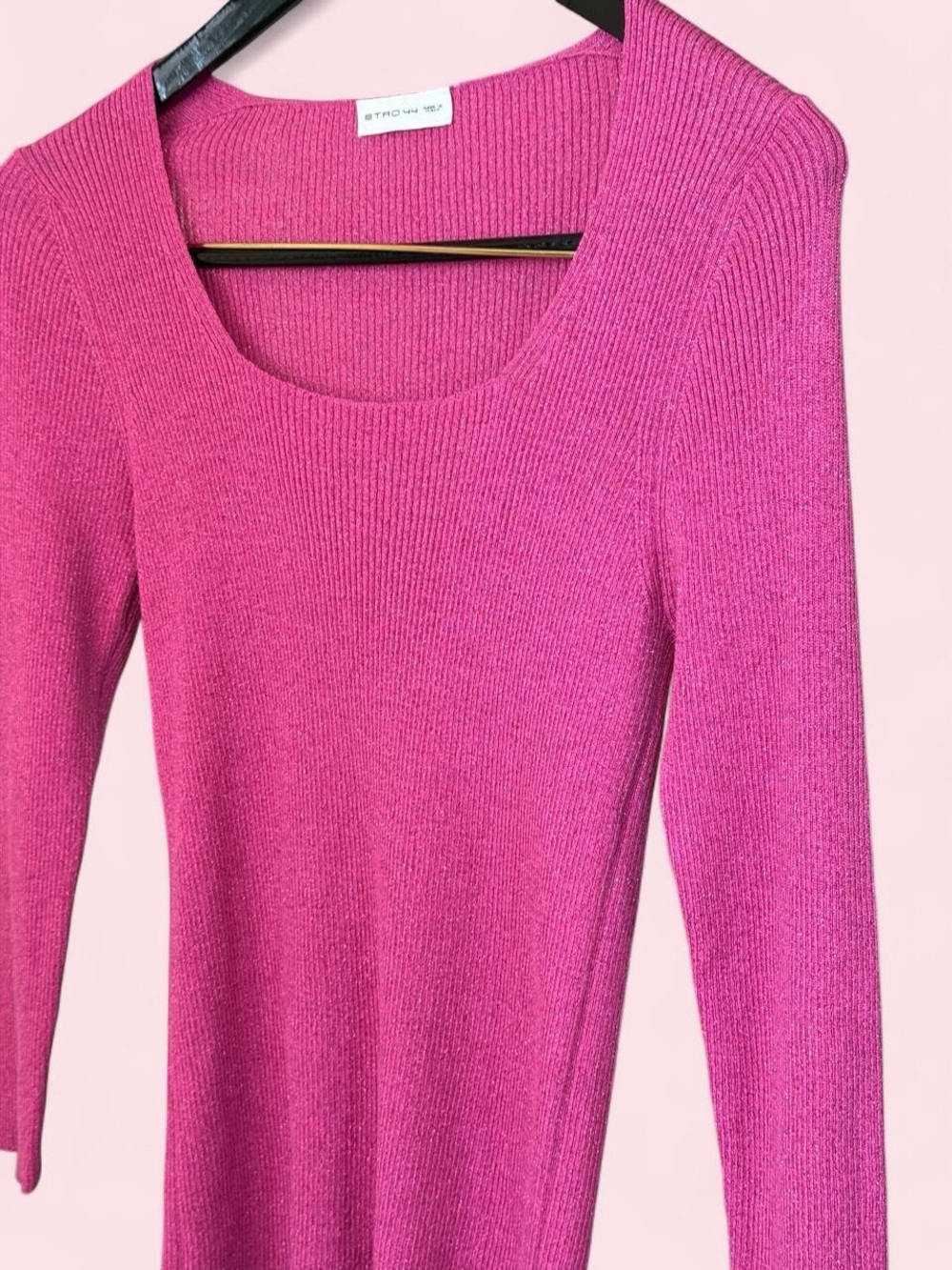 Etro Fuchsia Ribbed Knit Top - Picture 3 of 7